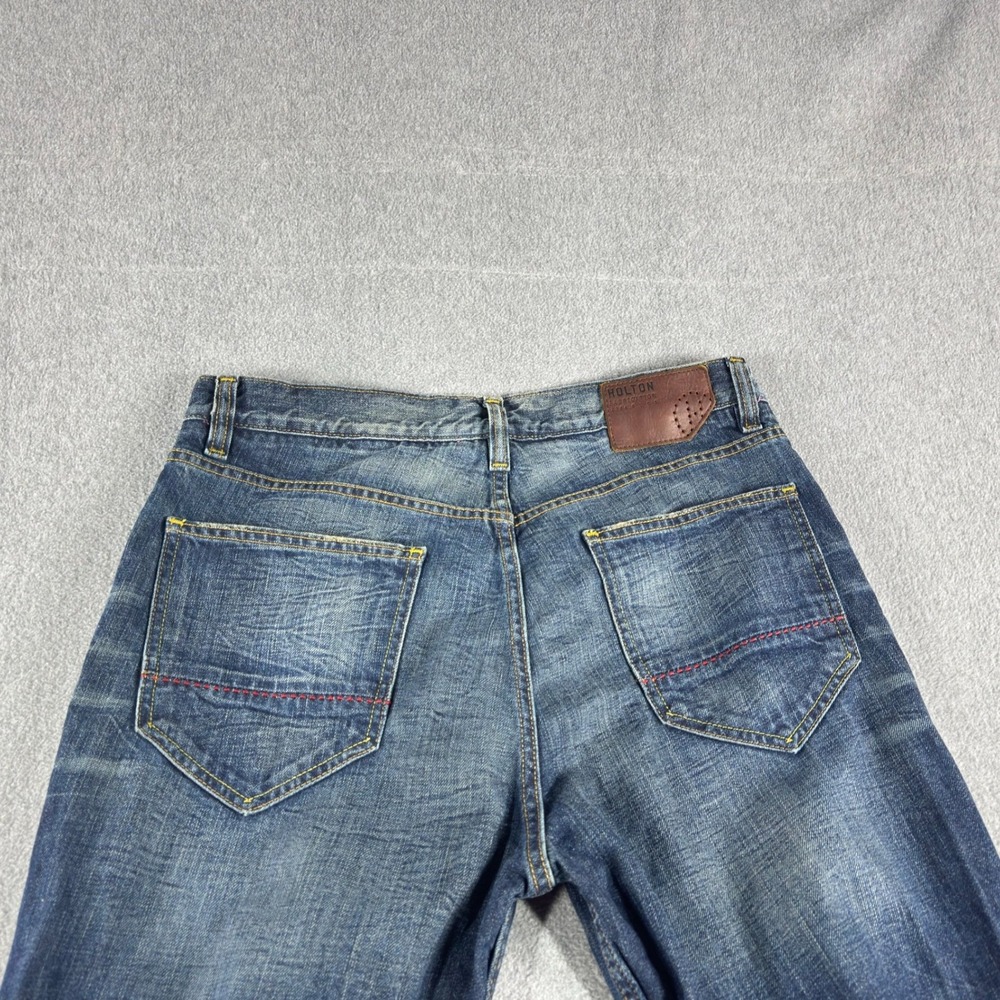Holton MFG Jeans Mens 36x30 Straight Dark Wash Button Fly